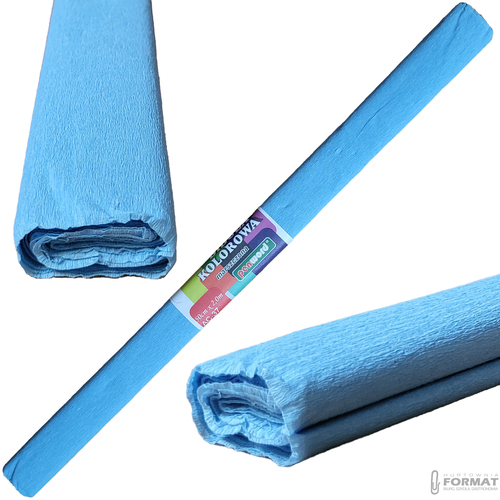 BIBUŁA KOLOROWA MARSZCZONA 50 x 200 cm PENWORD KOLOR BŁĘKITNY AC-37 1