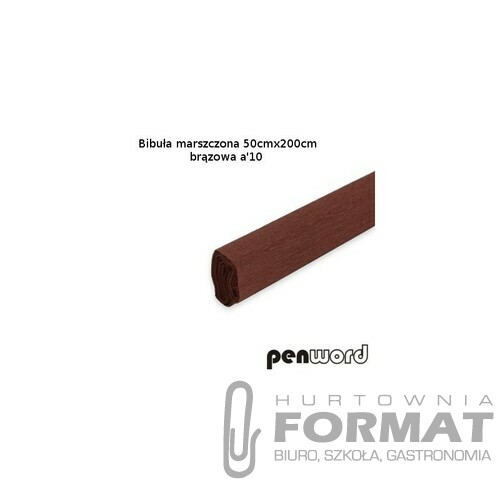 BIBUŁA MARSZCZONA DŁUGA BRĄZOWA 50x200cm  a'10AC-36 1