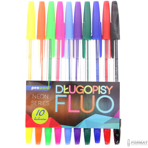 DŁUGOPIS FLUO 10 KOLORÓW 1