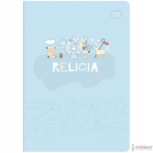 Zeszyt A5 60k kratka 70G Religia INTERDRUK 1