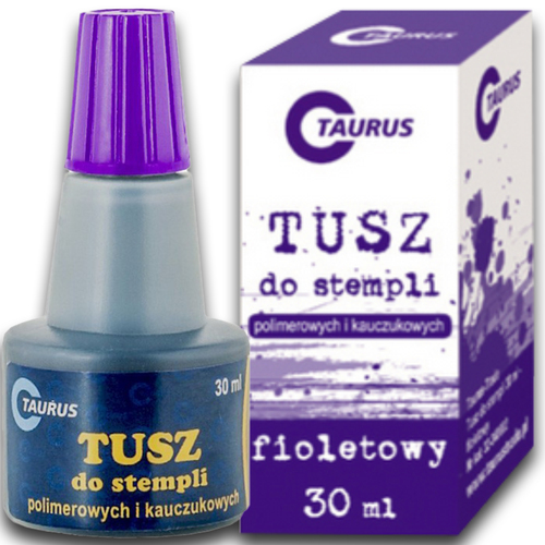 TUSZ DO STEMPLI PIECZĄTEK 30 ML FIOLETOWY TAURUS 1