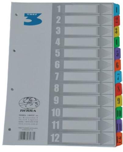 TRES PRZEKŁADKA LAMINOWANA A4 12 kolorów 1