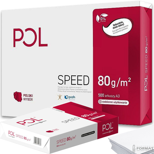 PAPIER DO DRUKAREK KSERO POLSPEED A4 80g 500 ARKUSZY BIAŁY ORYGINAŁ 1