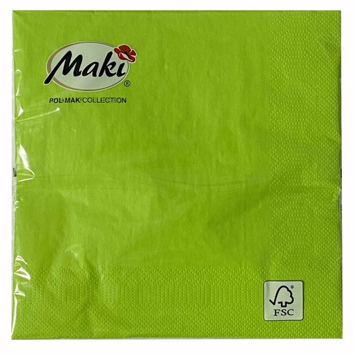 SERWETKI PAPIEROWE 33x33 CM 20szt TRZYWARSTWOWE PREMIUM LIMONKOWE 1
