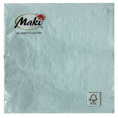 SERWETKI PAPIEROWE 33x33 CM 20szt TRZYWARSTWOWE PREMIUM BŁĘKITNY BABY 1