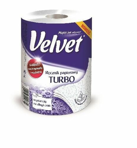 Ręcznik rolka Velvet Turbo kolor: biały 1
