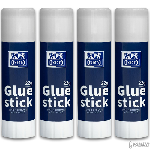 ZESTAW 4 SZTUKI KLEJU W SZTYFCIE OXFORD GLUE STICK 22g MOCNY SZKOLNY KLEJ 1