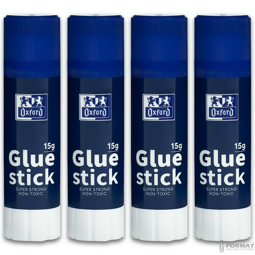 ZESTAW 4 SZTUKI KLEJU W SZTYFCIE OXFORD GLUE STICK 15g MOCNY SZKOLNY KLEJ 1