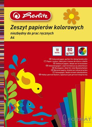 Herlitz Papier kolorowy A4 10 kartek 1