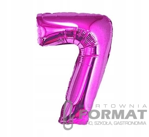 Balon foliowy RÓŻOWY cyfra numer 7 urodziny XXL 1