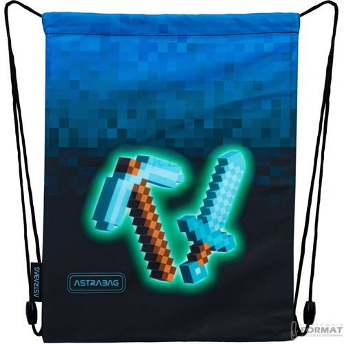 WOREK NA OBUWIE BUTY DO SZKOŁY MINECRAFT POJEMNY ASTRABAG 1