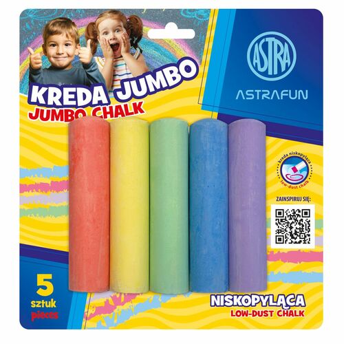 Kreda JUMBO okrągła 5 kolorów Astra 1