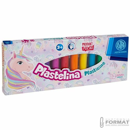 Astra Plastelina Jednorożec 12 kolorów 1