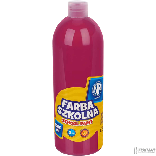 Farba szkolna Astra 1000 ml - różowa 1