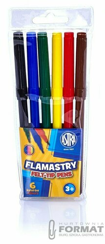 Flamastry ASTRA 6 kolorów 1