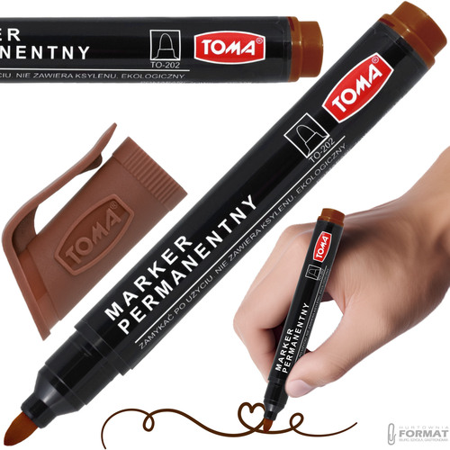 MARKER PERMANENTNY OKRĄGŁY TOMA TO-202 BRĄZOWY 1,5mm MAZAK PISAK 1