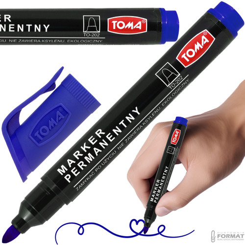 MARKER PERMANENTNY OKRĄGŁY TOMA TO-202 NIEBIESKI 1,5mm MAZAK PISAK 1