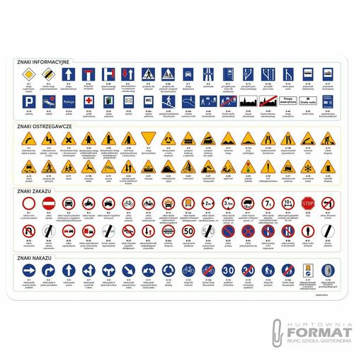 PODKŁADKA LAMINOWANA RUCH DROGOWY 1