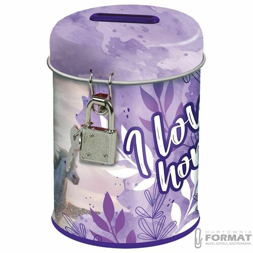 Skarbonka z kłódką I LOVE HORSES Konie 1