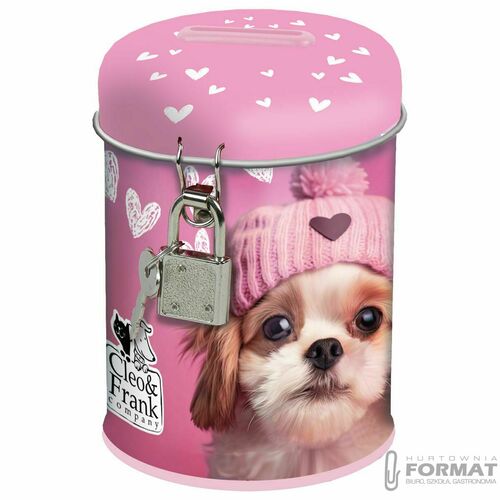 Skarbonka z kłódką CLEO & FRANK Pieski PIESEK 1