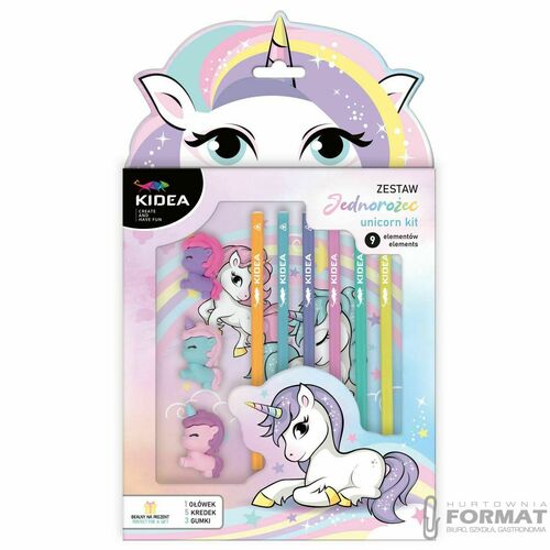 Zestaw szkolny Unicorn 9el KIDEA 1