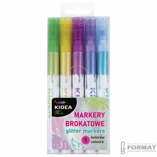Derform Markery brokatowe 5 kolorów 1