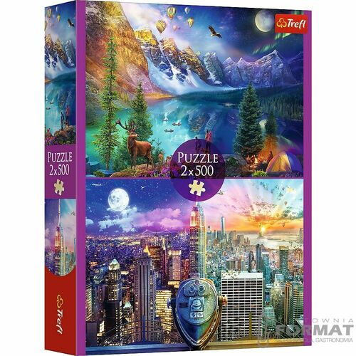Puzzle Trefl Wycieczka po Ameryce 2x500 el. (37500) 1