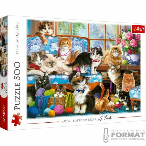 Puzzle Trefl Kocia rodzina 500 el. (37425) 1