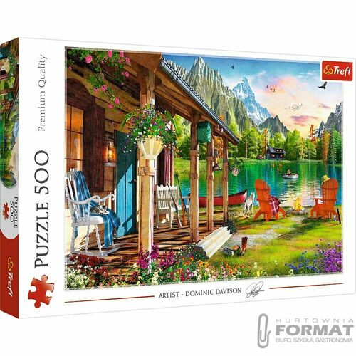 Puzzle 500el.Domek w górach 1