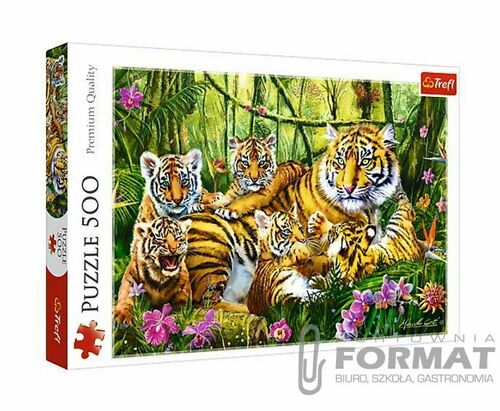 Puzzle 500 el. Rodzina tygrysów 37350 1