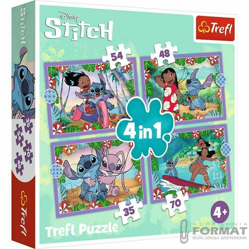 Puzzle Trefl Lilo&stitch 4w1 el. (34633) 1