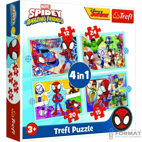 Puzzle 4w1 (12,15,20,24el) Ekipa Spiday'a Spiday i 1