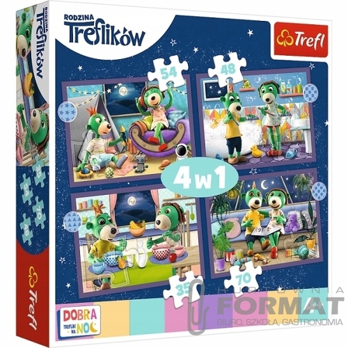 Puzzle 4w1 35,48,54,70el Trefliki przed snem Dobra 1