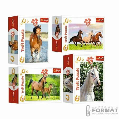 Puzzle 54el Mini Świat koni 2 Trefl 19725 1