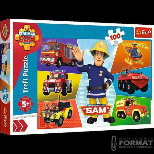 Puzzle 100 Pojazdy Strażaka Sama TREFL 16354 1