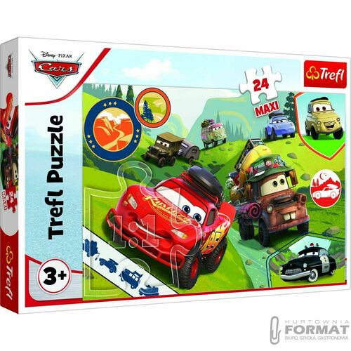 Puzzle Trefl Cars 3 Wesołe auta 24 el. (14352) 1