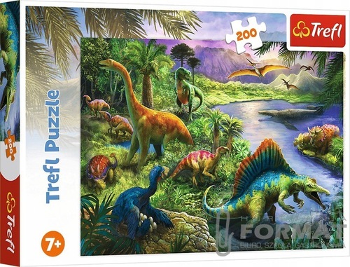 Puzzle 200el Drapieżne dinozaury 13281 Trefl 1