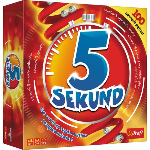 5 Sekund gra planszowa nowa edycja Trefl czerwona 1