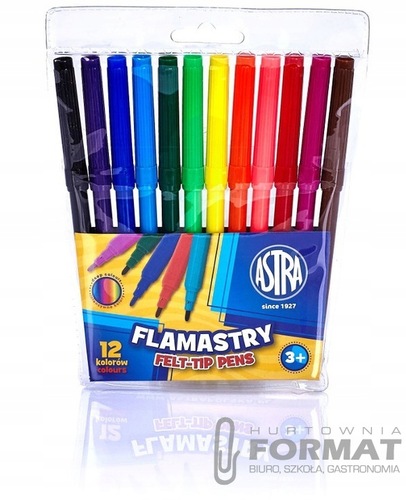 Flamastry ASTRA 12 kolorów 1
