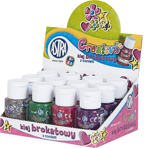 KLEJ BROKATOWY Z CONFETTI 40ML ASTRA 300476 1
