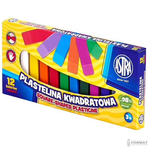 PLASTELINA ASTRA 12 KWADRATOWA 1