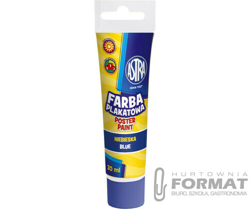Farba plakatowa w tubce Astra 30 ml niebieska 1