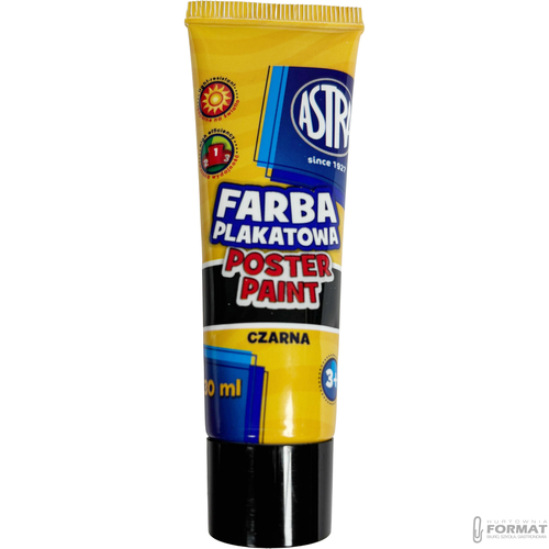 Farba plakatowa Astra, czarna 30 ml 1