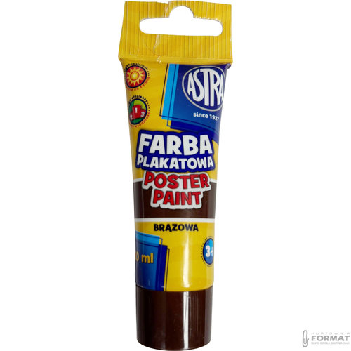 Farba plakatowa Astra, brązowa 30 ml 1