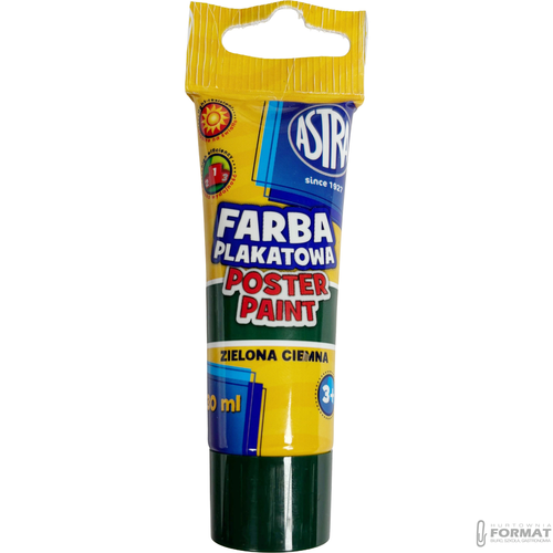 Farba plakatowa w tubce - ciemnozielona 30 ml 1