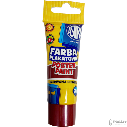 Farba plakatowa Astra, ciemnoczerwona 30 ml 1