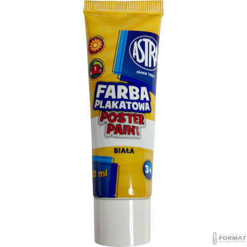 Farba plakatowa Astra, biała 30 ml 1