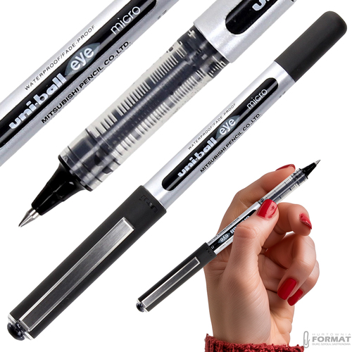 PIÓRO KULKOWE UNI-BALL EYE UB-150 CZARNY WODOODPRORNY TUSZ PIGMENTOWY 1