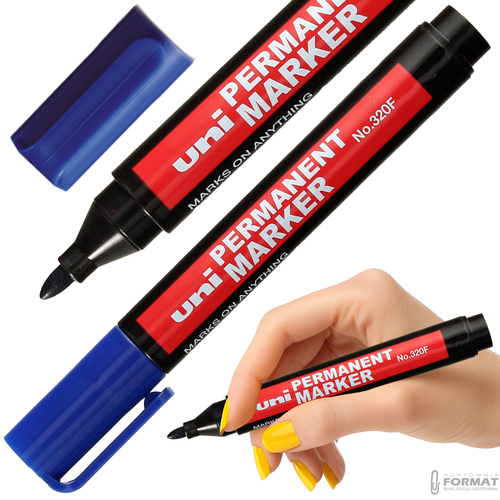 MARKER PERMANENTNY UNI 320F OKRĄGŁY NIEBIESKI 1