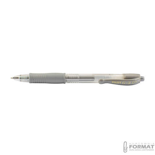 PILOT DŁUGOPIS G2 METALLIC M SREBRNY 1